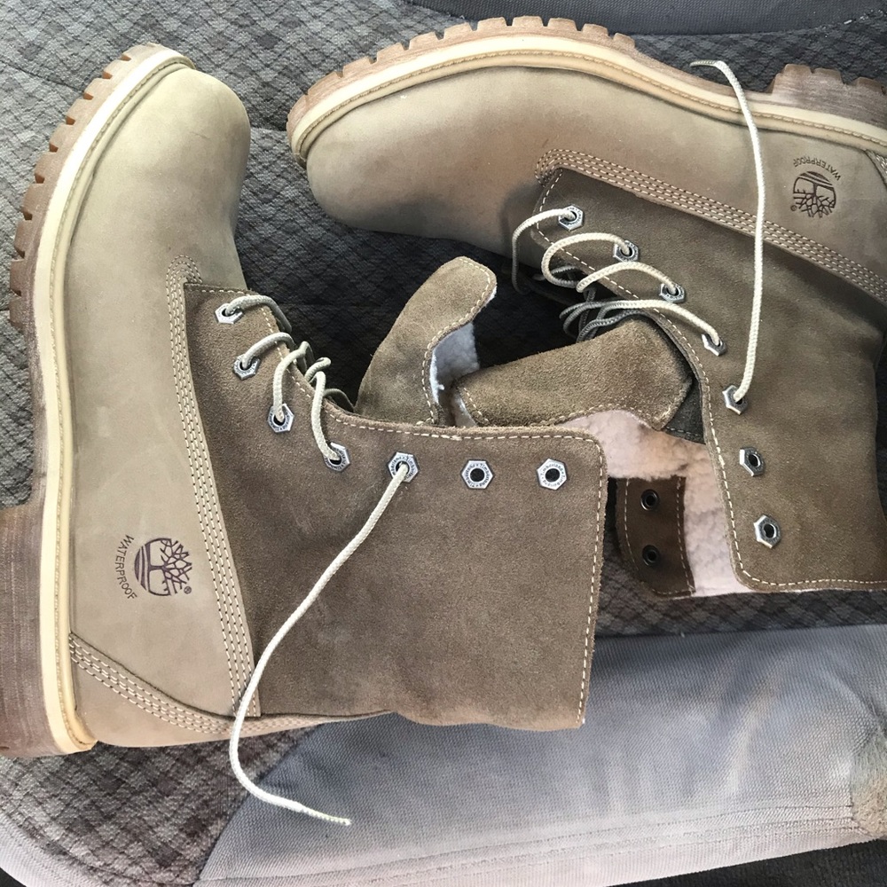 Timberlands with fur inside